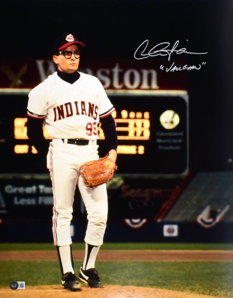 Charlie Sheen Autographed Major League 16x20 Photo Beckett Authenticated (1 of 10)