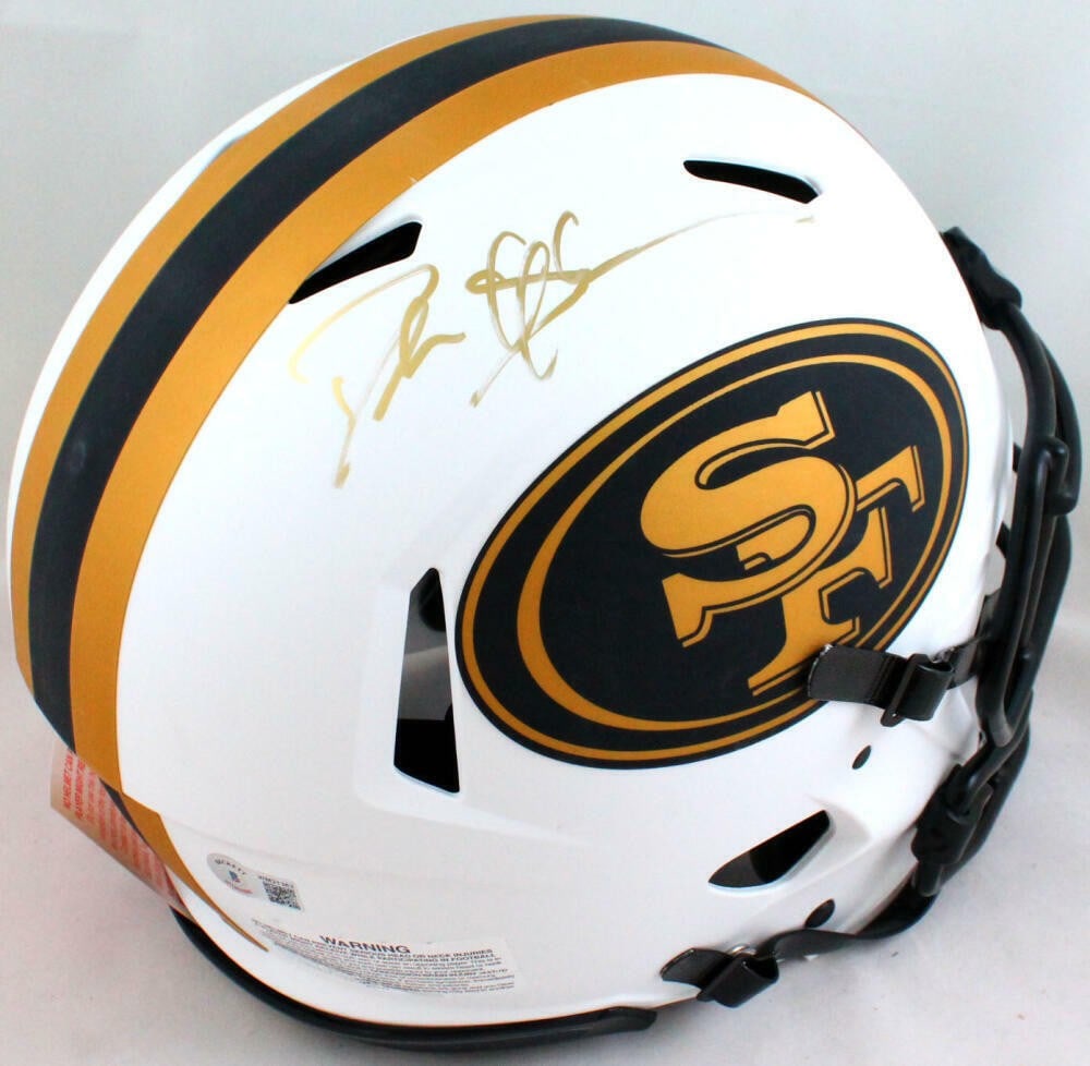 San Francisco 49ers Lunar Authentic Full Size Helmet Signed by Deion Sanders Beckett (1 of 5)