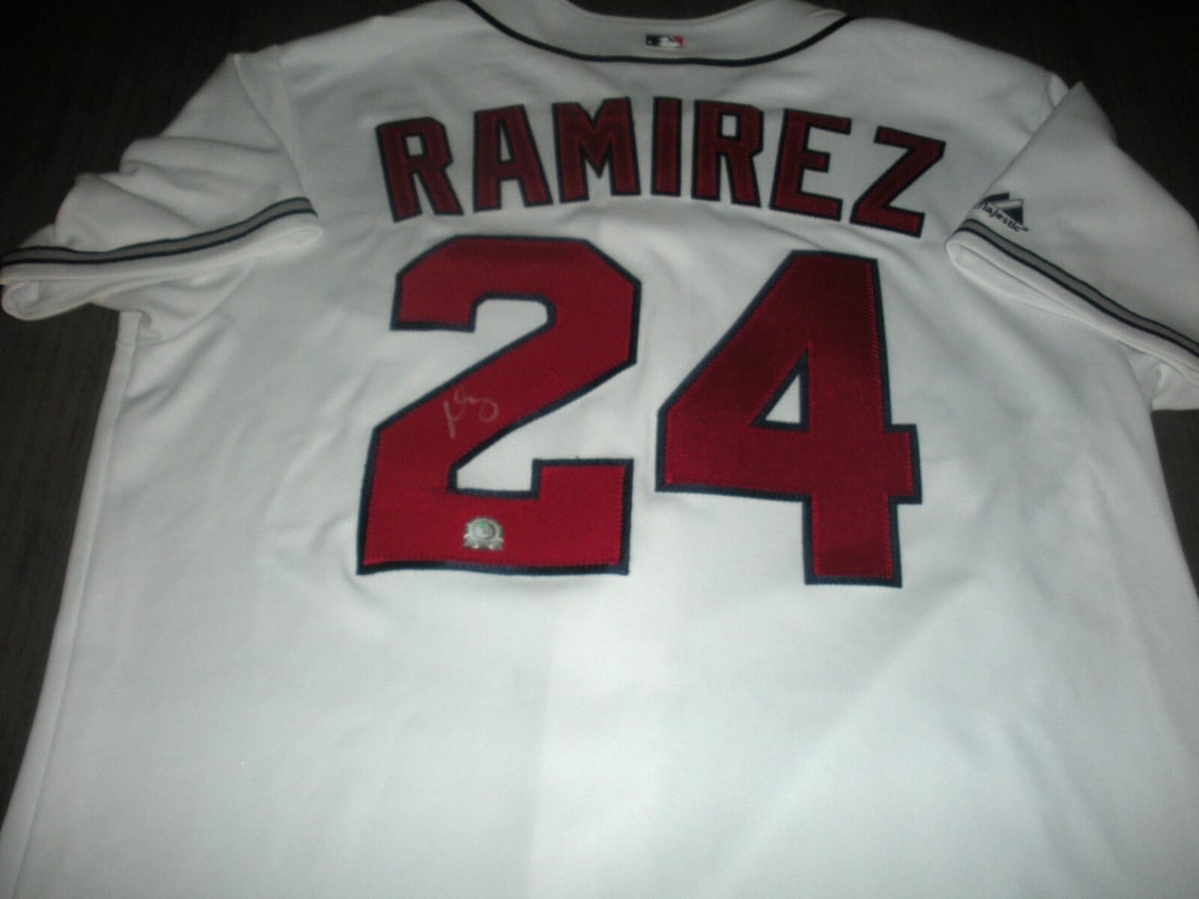 Manny Ramirez Cleveland Indians Signed Majestic Jersey BAS Authenticated (1 of 3)