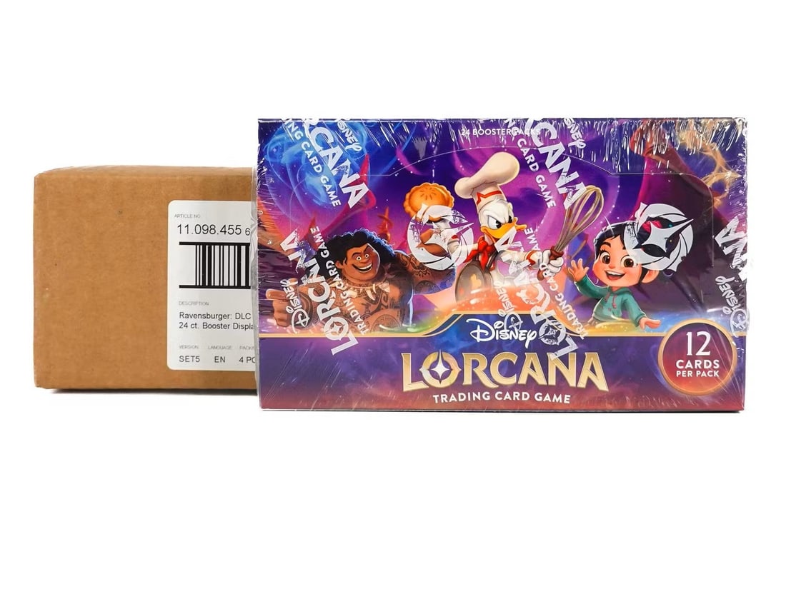 Disney Lorcana Set 5 Shimmering Skies Factory Sealed Booster Box 4 Boxes: Disney Lorcana Set 5 Shimmering Skies Factory Sealed Booster Box 4 Boxes Immerse yourself in the enchanting world of Disney Lorcana with the Set 5 Shimmering Skies Booster Box. This factory-sealed cas