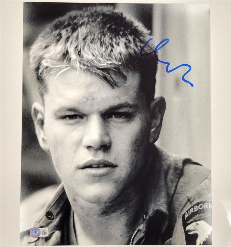 Matt Damon Autographed Saving Private Ryan 11x14 Photo Beckett Authenticated (1 of 3)