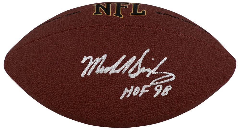 Mike Singletary Signed Wilson Super Grip NFL Football HOF 98 Inscription (1 of 1)