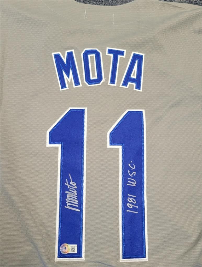 Manny Mota Signed 1981 Dodgers World Series Jersey BAS Authenticated: Manny Mota Signed 1981 Dodgers World Series Jersey BAS Authenticated Celebrate the legacy of baseball with this authentic Manny Mota signed jersey from the 1981 World Series. This original jersey show