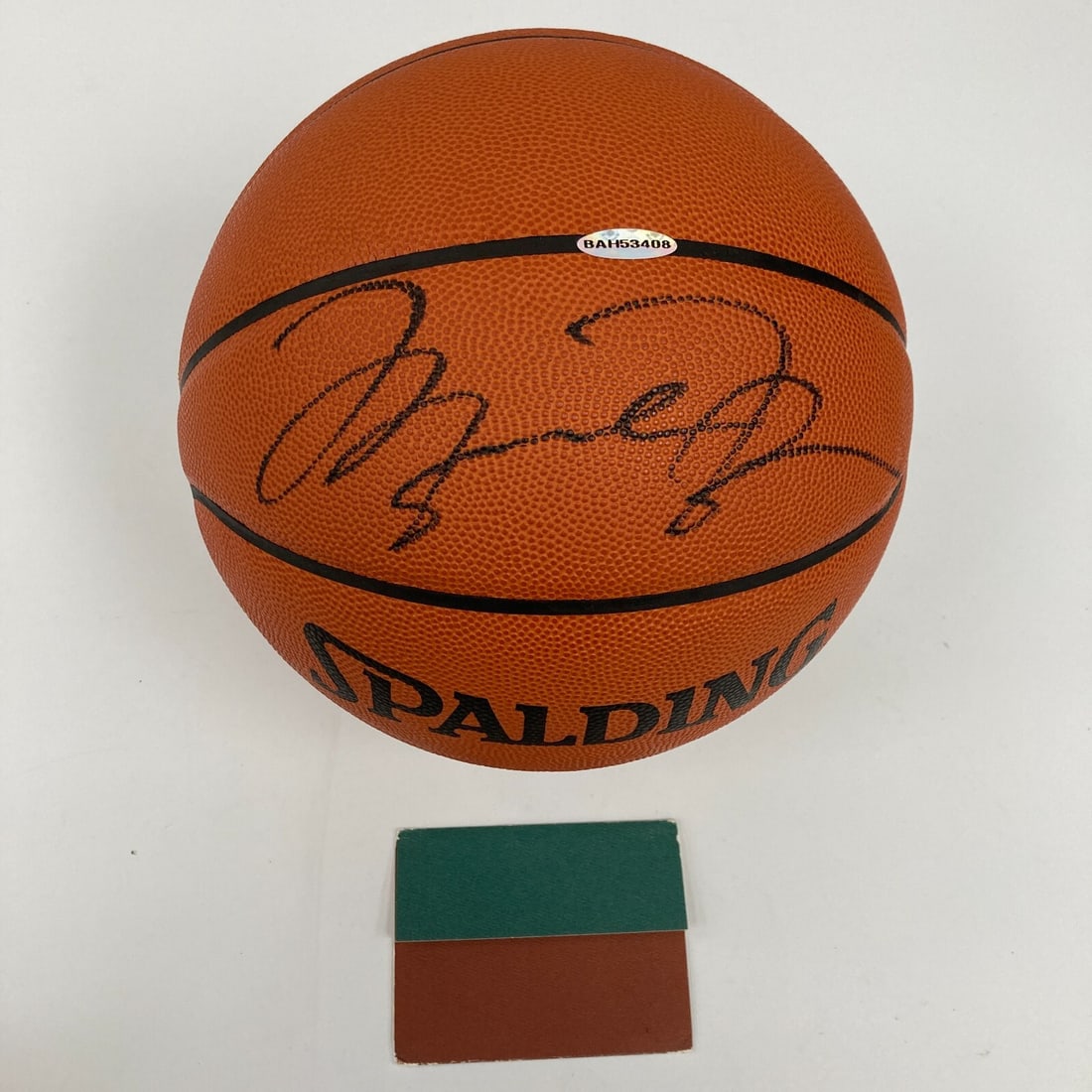 Michael Jordan Signed Spalding NBA Basketball with Upper Deck COA (1 of 9)