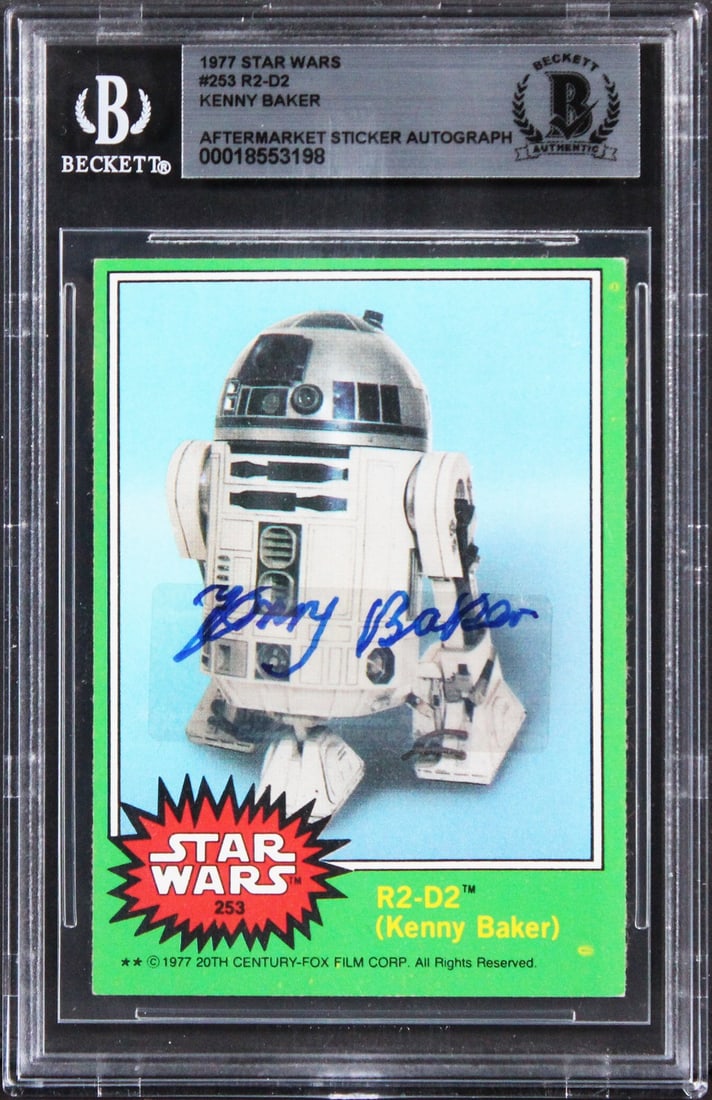Kenny Baker Signed Star Wars R2-D2 Card BAS Authenticated (1 of 2)