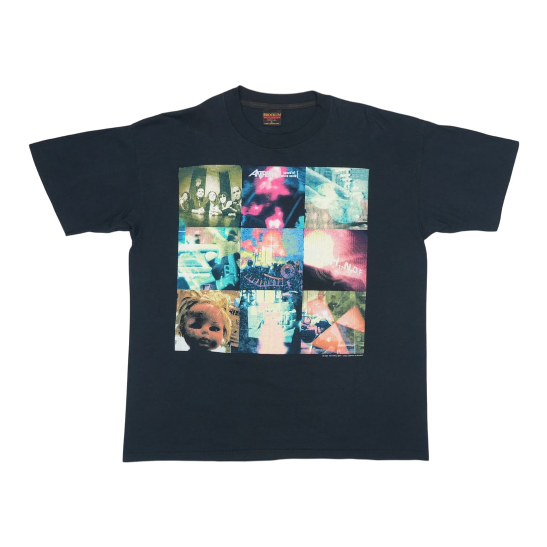Vintage 1993 Anthrax Sound Of White Noise Tour Black Cotton T-Shirt: Vintage 1993 Anthrax Sound Of White Noise Tour Black Cotton T-Shirt This is an original vintage 1993 Anthrax Sound Of White Noise shirt featuring graphics on both the front and back. Made from 100% co