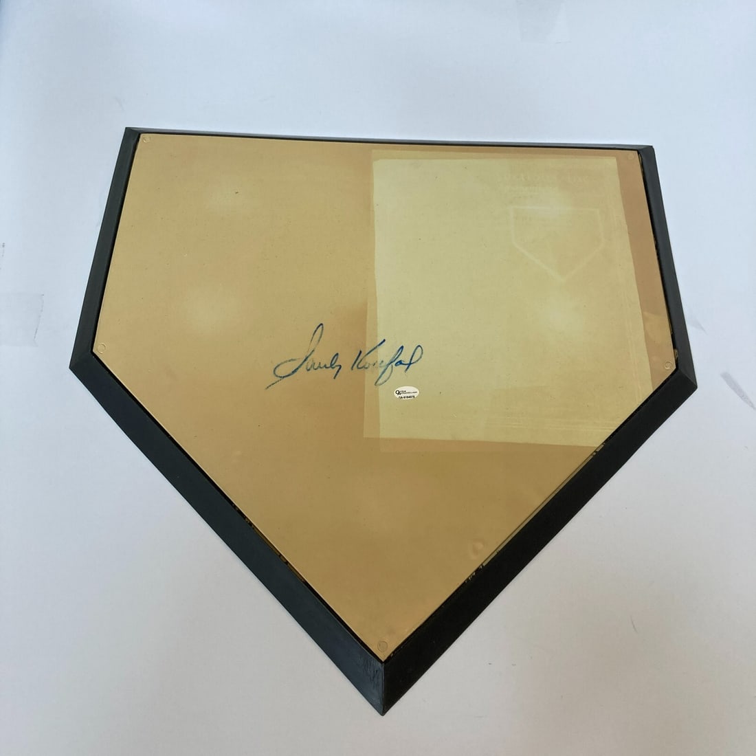 Sandy Koufax Signed Full Size Home Plate with COA (1 of 6)