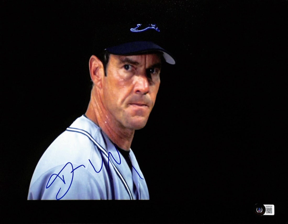 Autographed 11x14 Photo Dennis Quaid as Jimmy Morris Beckett Authenticated: Autographed 11x14 Photo Dennis Quaid as Jimmy Morris Beckett Authenticated This is an original 11x14 photograph autographed by Dennis Quaid, who portrayed Jimmy Morris in the movie The Rookie. The pho