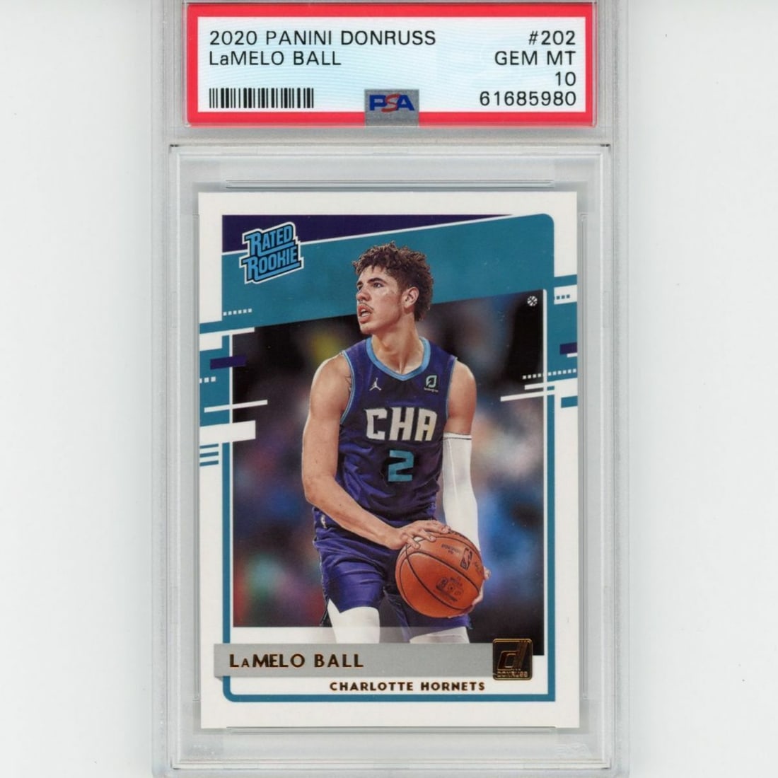 2020-21 Panini Donruss Lamelo Ball Autographed Rated Rookie PSA 10 Card (1 of 2)