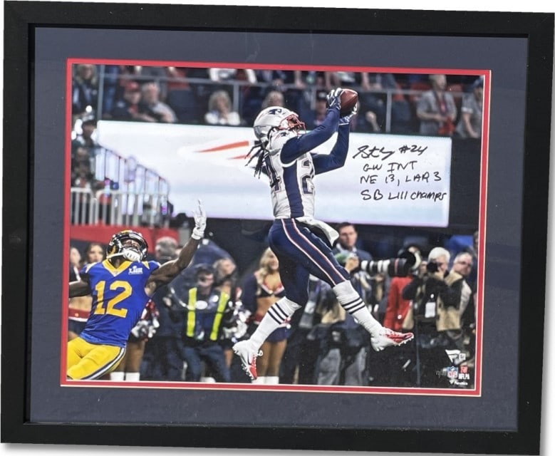 Stephon Gilmore Autographed 16x20 Photo Framed GW INT SB LIII Champs (1 of 4)