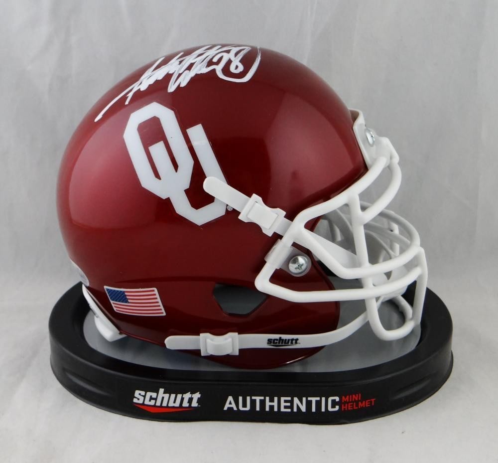 Adrian Peterson Signed Oklahoma Sooners Mini Helmet Beckett Authenticated (1 of 6)