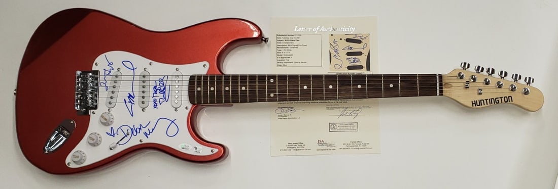Will & Grace Cast Signed Electric Guitar JSA Authenticated (1 of 4)