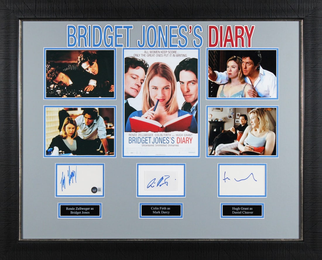 Bridget Jones's Diary Signed Photo Display Zellweger Firth Grant Beckett COA (1 of 3)
