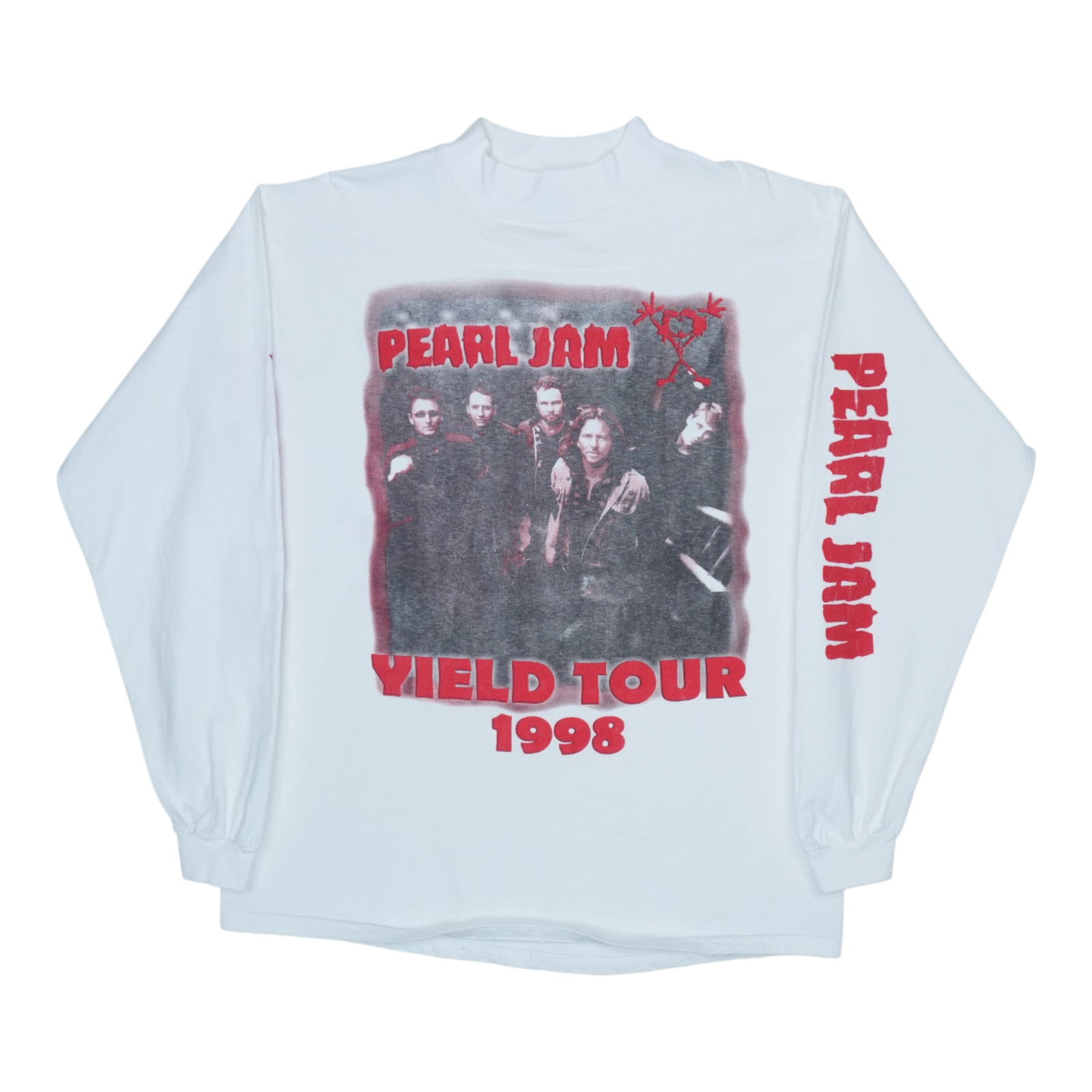 Vintage 1998 Pearl Jam White Long Sleeve Tour Shirt Extra Large (1 of 5)