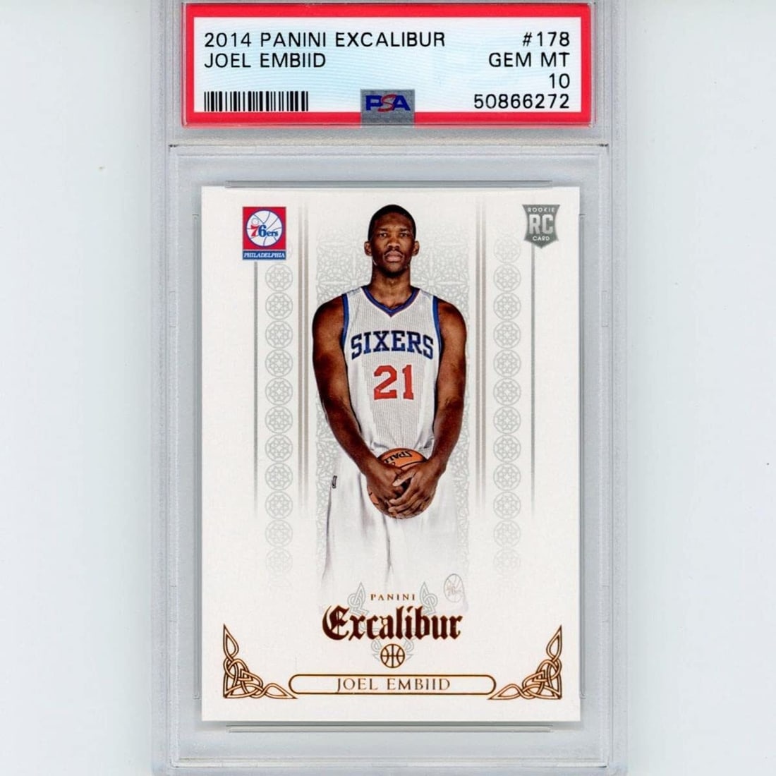 2014-15 Panini Excalibur Joel Embiid #178 PSA 10 Rookie Basketball Card (1 of 2)