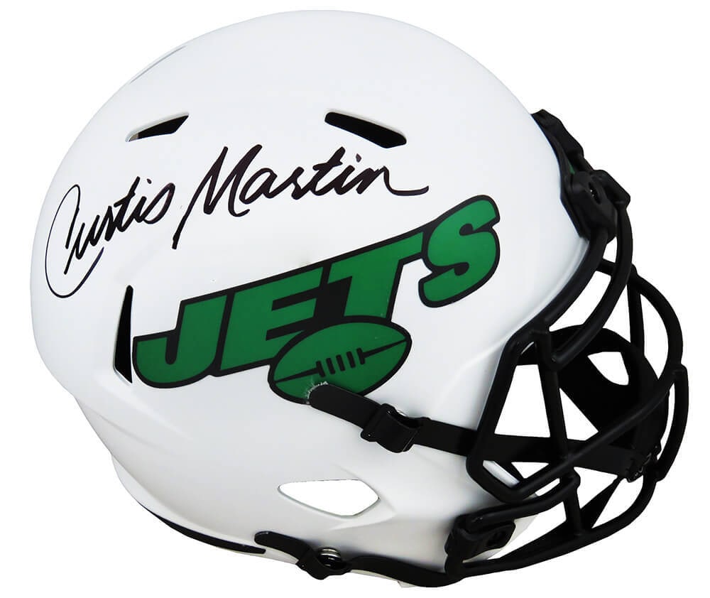 Curtis Martin Signed New York Jets Lunar Eclipse Helmet with COA (1 of 1)