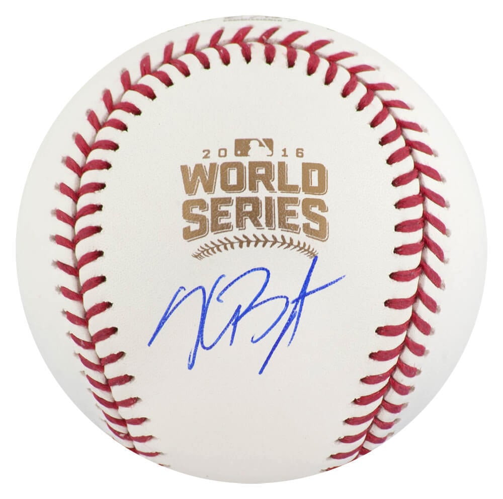Kris Bryant Signed 2016 World Series Cubs Baseball with Fanatics COA: Kris Bryant Signed 2016 World Series Cubs Baseball with Fanatics COA This is a Kris Bryant signed Rawlings official 2016 World Series baseball commemorating the Chicago Cubs' championship victory. The