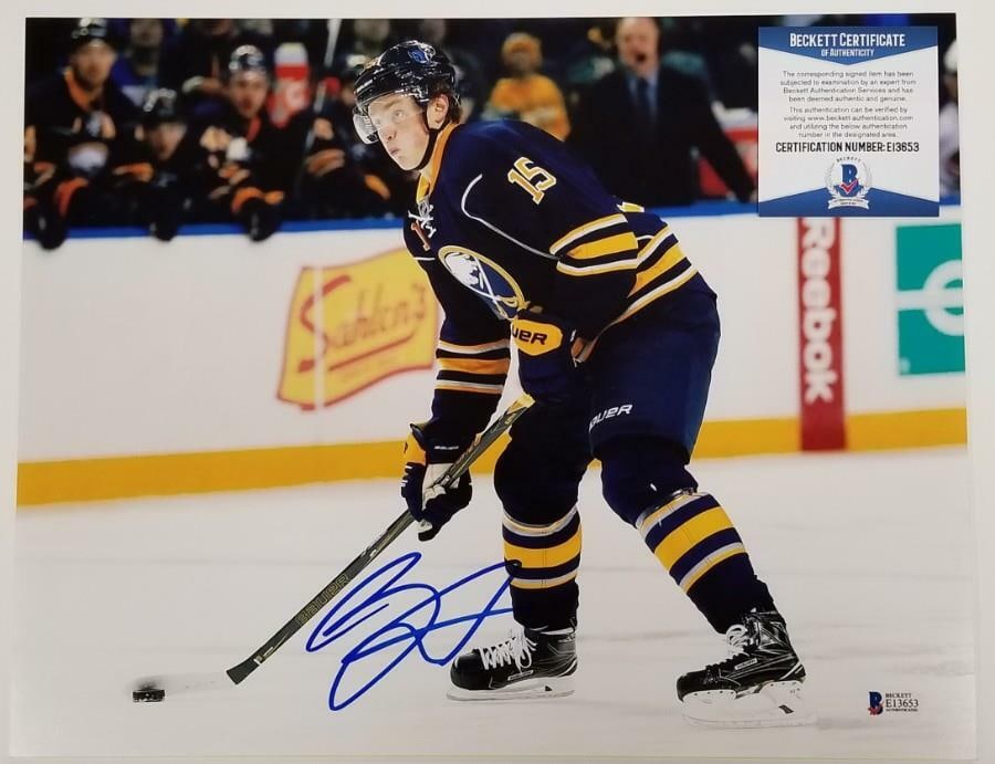 Jack Eichel Autographed Buffalo Sabres 11x14 NHL Photo With Beckett BAS COA (1 of 1)