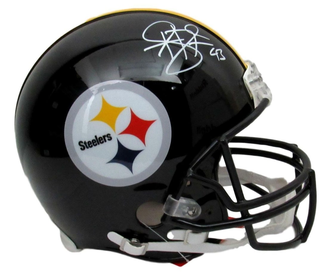 Troy Polamalu Signed Steelers Black Proline Helmet BAS Authenticated (1 of 5)