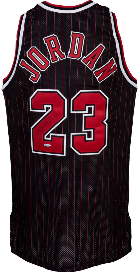 1995-96 Chicago Bulls Pro Cut Jersey Signed by Michael Jordan UDA Beckett COA (1 of 14)