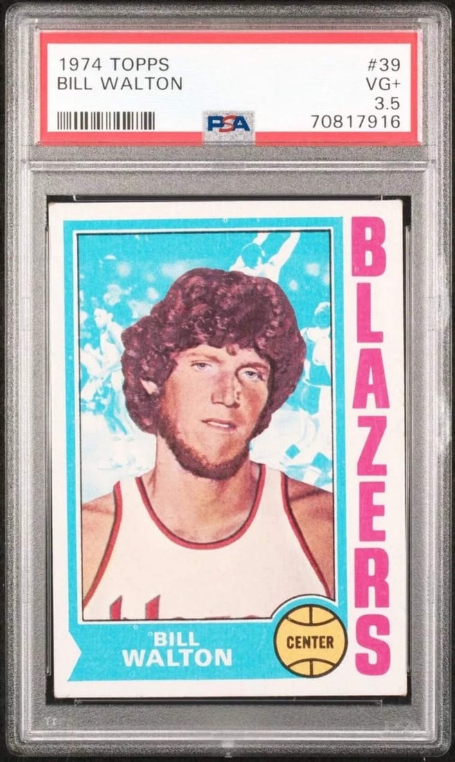 1974 Topps Bill Walton #39 Rookie Basketball Card PSA 3.5 Graded (1 of 2)