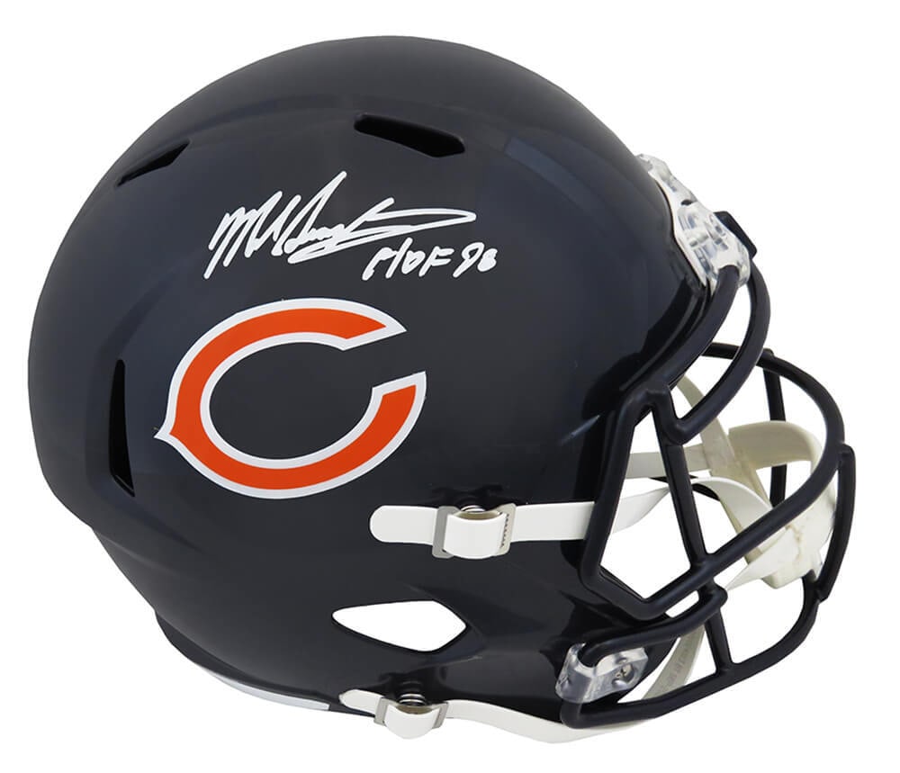 Mike Singletary Signed Chicago Bears Speed Helmet HOF 98 COA (1 of 1)