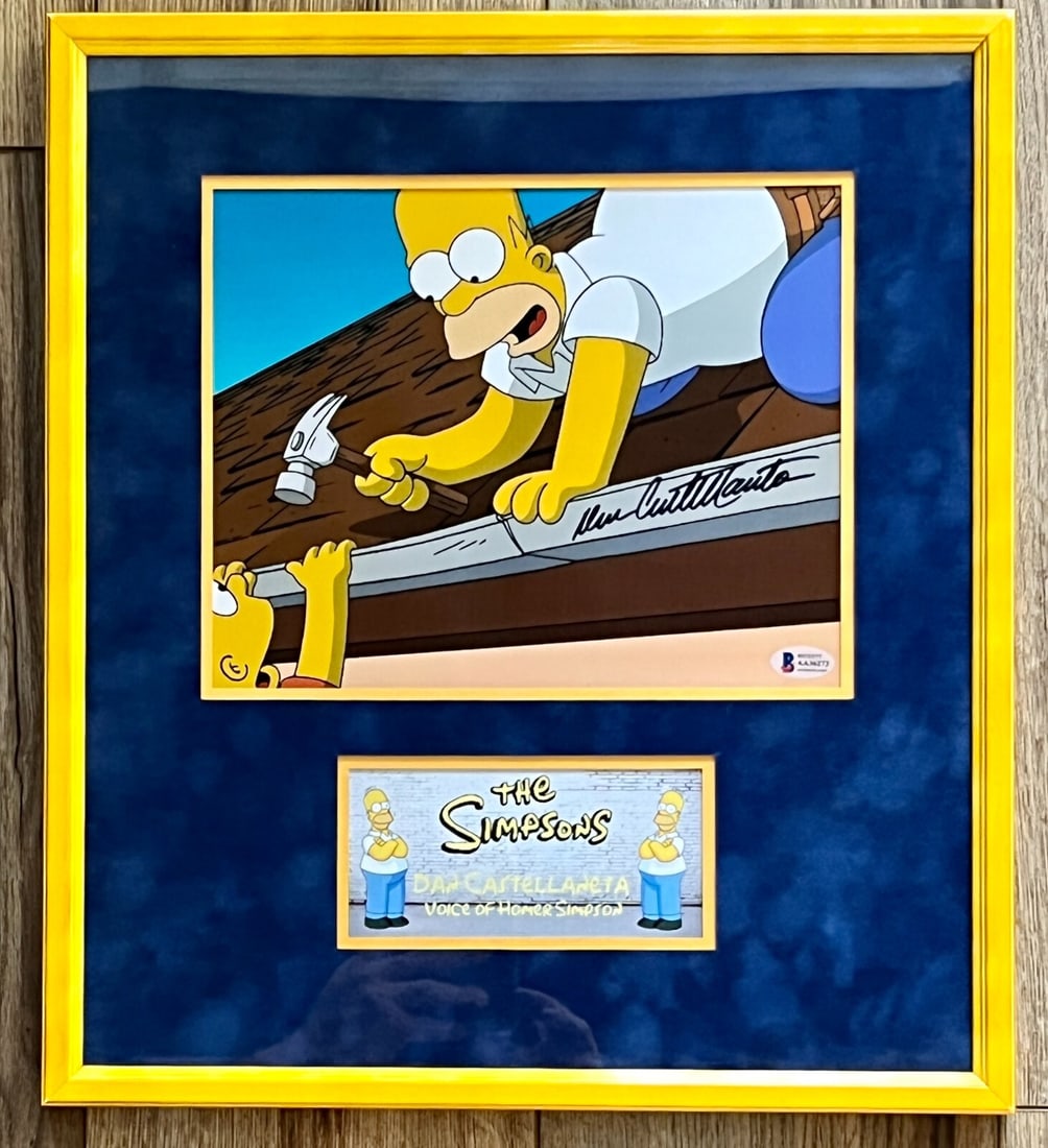Dan Castellaneta Signed 8x10 Photo Custom Framed Display Beckett Authenticated: Dan Castellaneta Signed 8x10 Photo Custom Framed Display Beckett Authenticated This stunning custom framed display features an 8x10 photo signed by Dan Castellaneta, widely recognized as the voice of