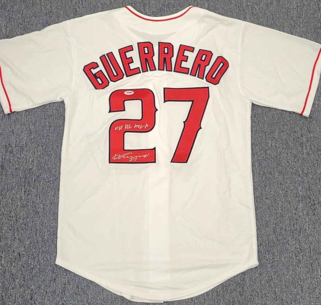 Vladimir Guerrero Signed Los Angeles Angels Jersey 04 AL MVP PSA Authenticated: Vladimir Guerrero Signed Los Angeles Angels Jersey 04 AL MVP PSA Authenticated This is an original Los Angeles Angels jersey autographed by Vladimir Guerrero, who was honored as the 2004 American Leag