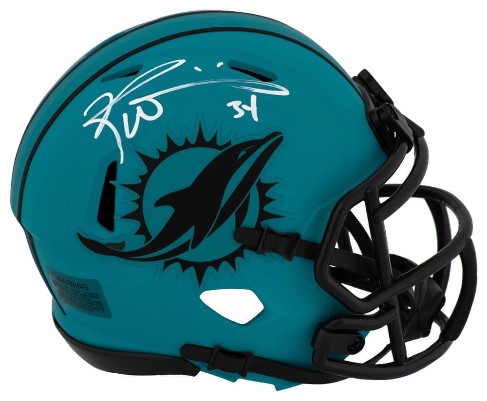 Ricky Williams Signed Miami Dolphins RAVE Mini Helmet with COA (1 of 1)