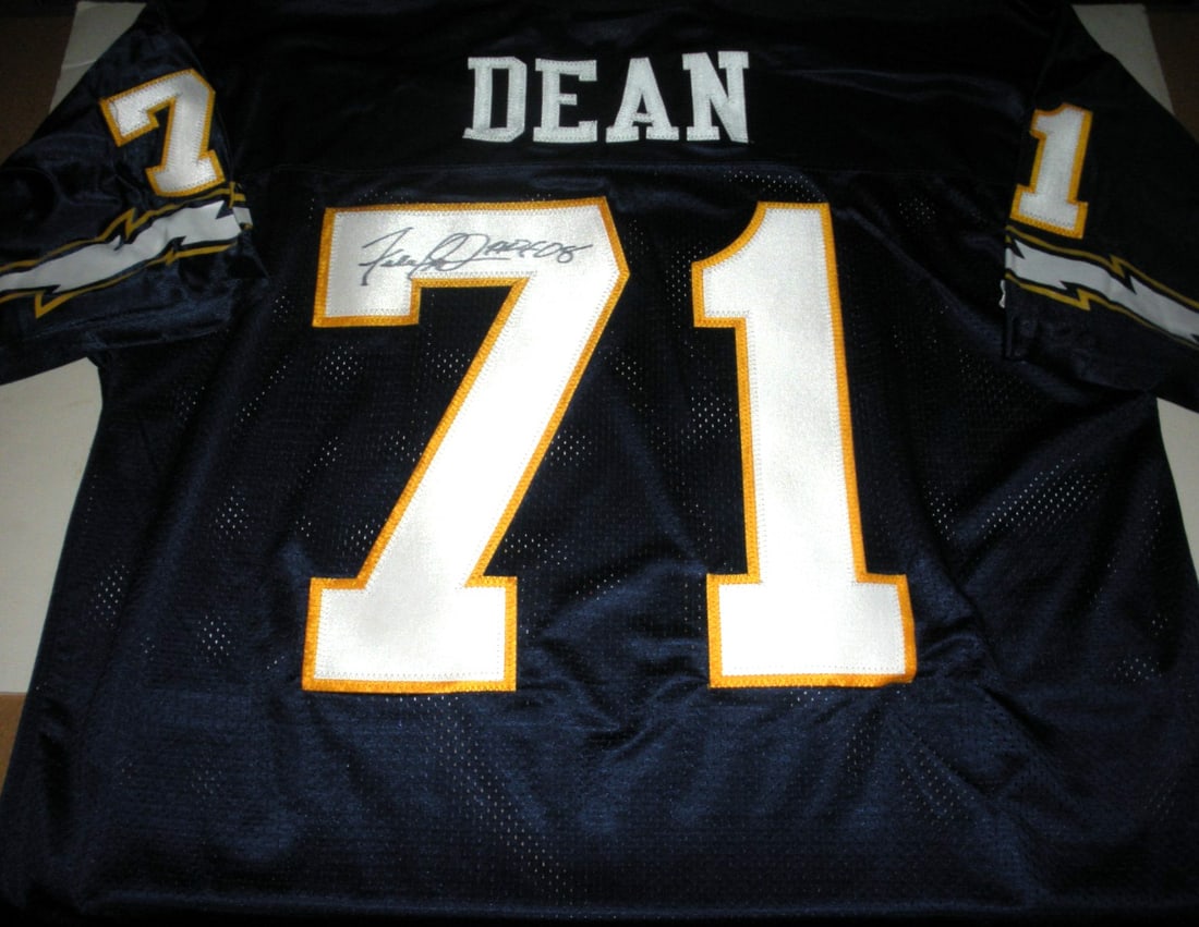FRED DEAN SAN DIEGO CHARGERS SIGNED RUSSELL JERSEY WITH COA (1 of 3)