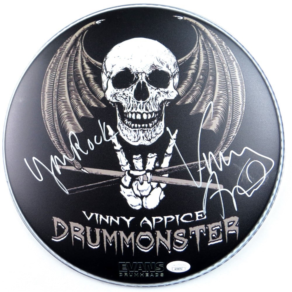 Vinny Appice Signed 12 Drumhead JSA Certified Dio Black Sabbath (1 of 3)