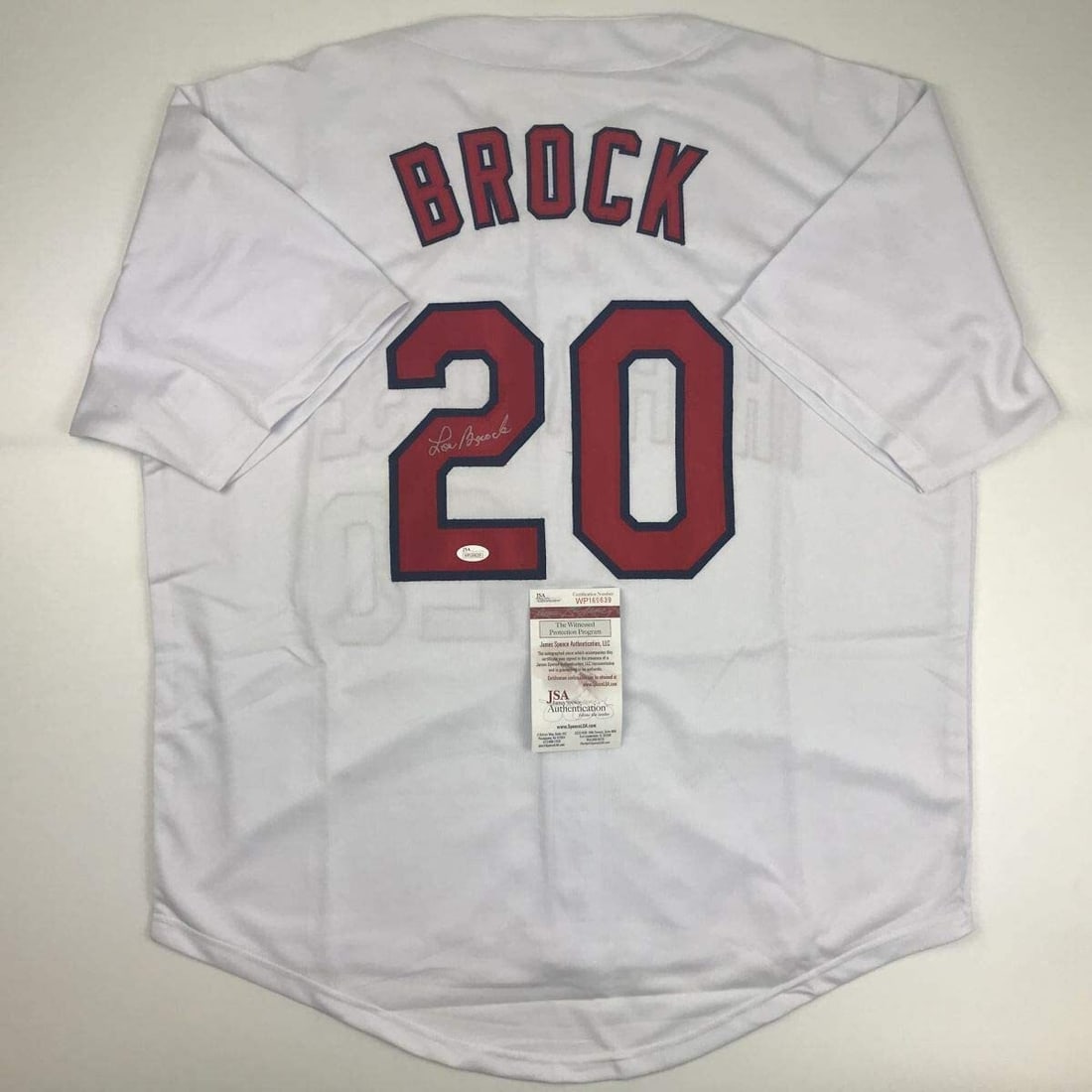 Lou Brock Signed St. Louis Cardinals Jersey JSA Authenticated Gem Mint (1 of 4)
