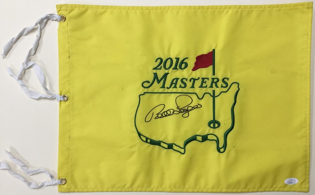 Bernhard Langar 2016 Masters Signed Flag JSA Authenticated (1 of 4)