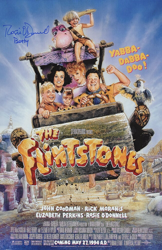 Rosie O'Donnell Signed Flintstones 11x17 Poster with Betty Inscription COA (1 of 1)