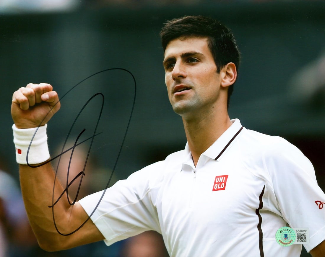 Novak Djokovic Signed 8x10 Photo with Beckett Authentication (1 of 1)