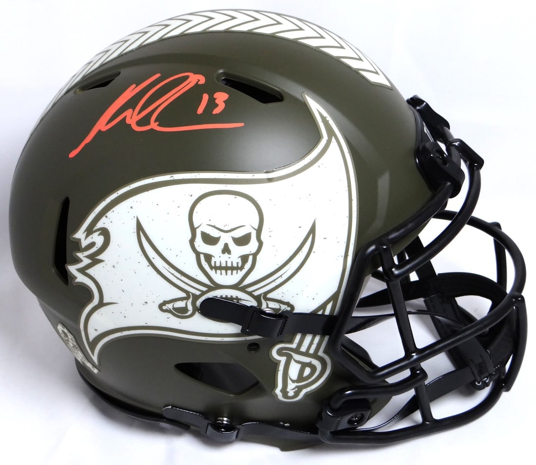 Buccaneers Full Size Speed Authentic Helmet Signed by Mike Evans Beckett Authenticated (1 of 7)
