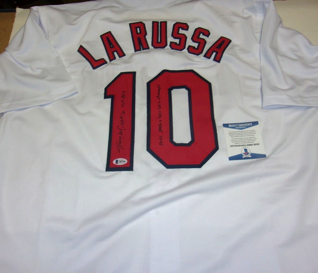 Tony La Russa Signed St. Louis Cardinals World Series Jersey JSA COA (1 of 2)
