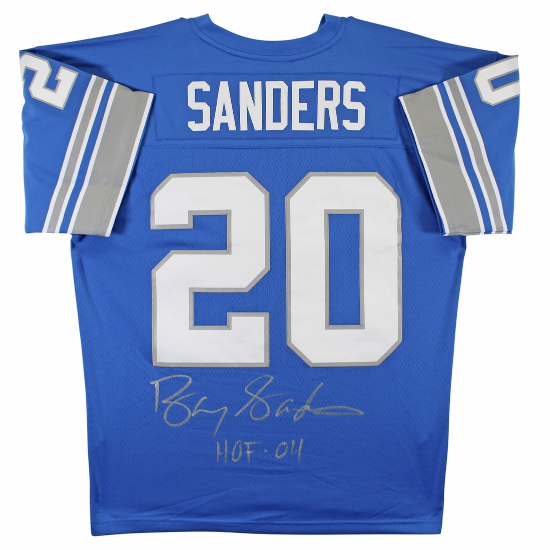 Barry Sanders Signed Blue Mitchell & Ness Jersey HOF 04 BAS Authenticated (1 of 5)