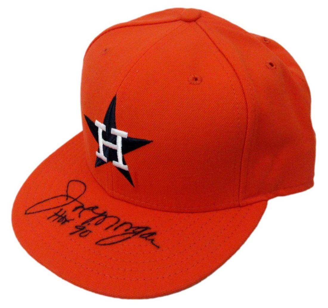 Joe Morgan HOF Signed Inscribed New Era Fitted Baseball Hat Astros PSA/DNA (1 of 5)
