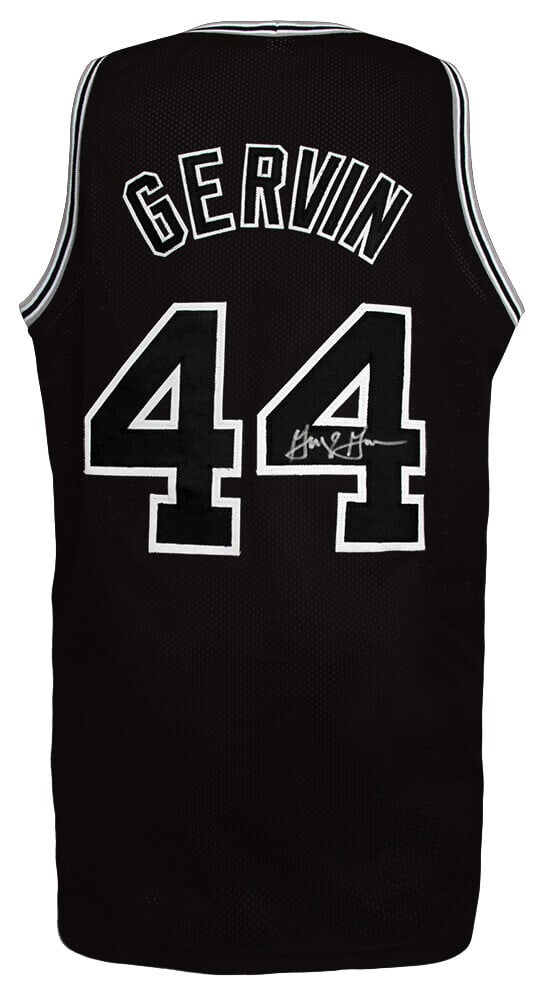George Gervin Signed Black Throwback Jersey San Antonio Spurs COA (1 of 3)