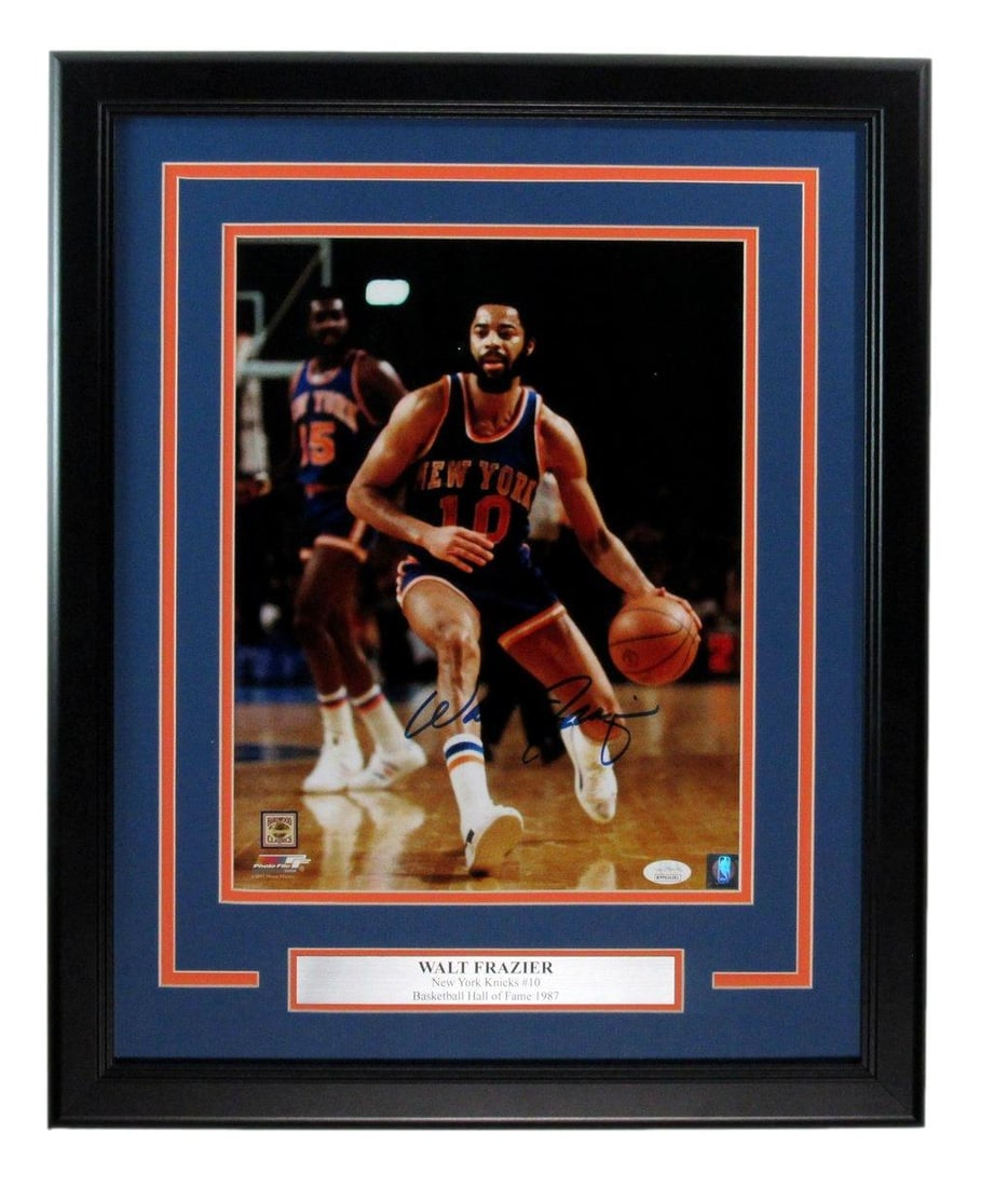 Walt Frazier Signed 11x14 Framed Photo New York Knicks JSA Authentic (1 of 4)
