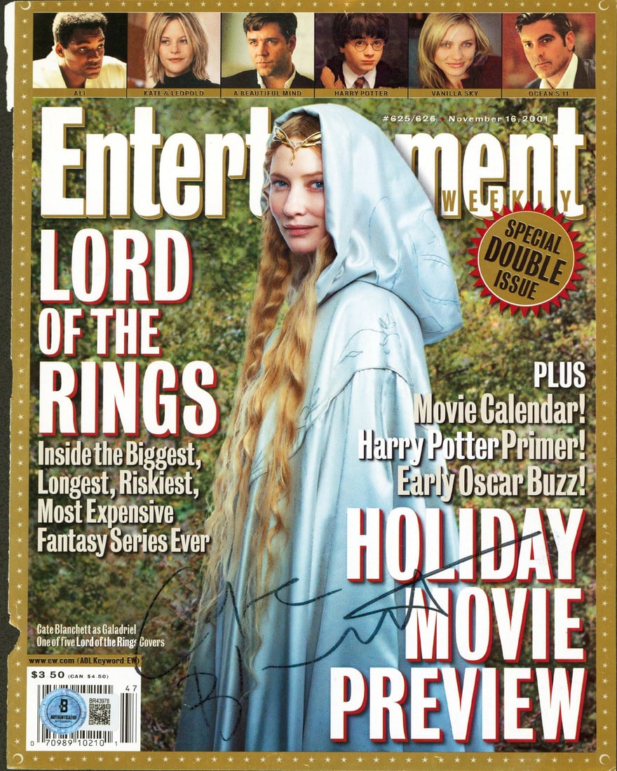 Cate Blanchett Signed Entertainment Weekly Cover Nov 2001 BAS Authenticated (1 of 2)