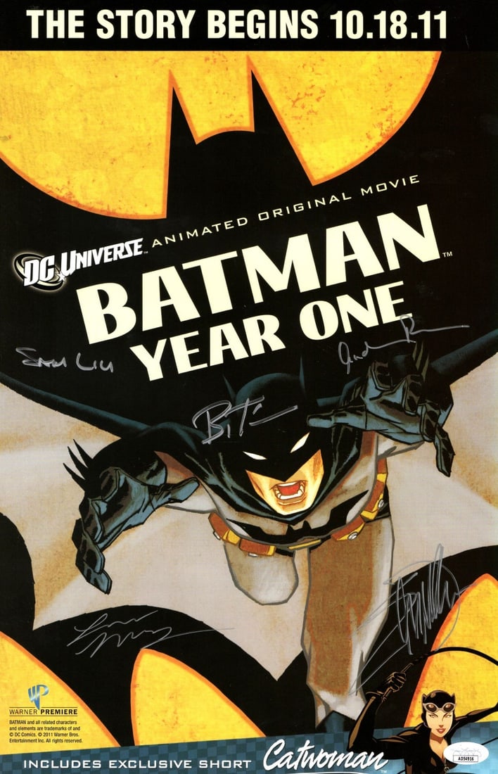 Batman Year One Multi Signed Poster 11x17 JSA Authenticated 5 Autographs (1 of 2)