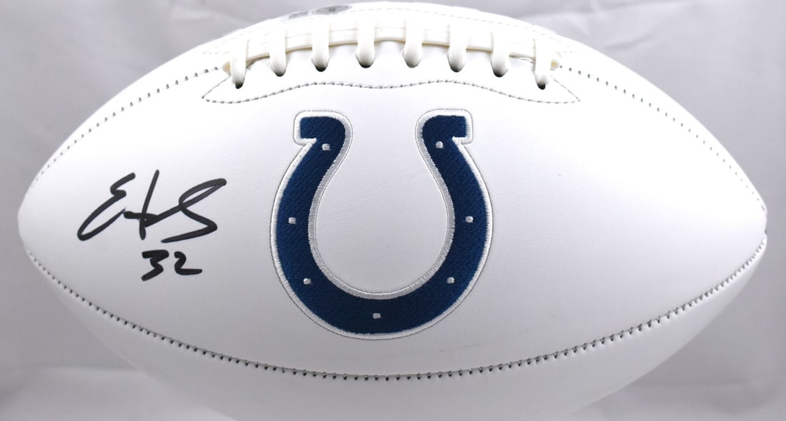 Edgerrin James Signed Colts Logo Football with Beckett Hologram (1 of 3)