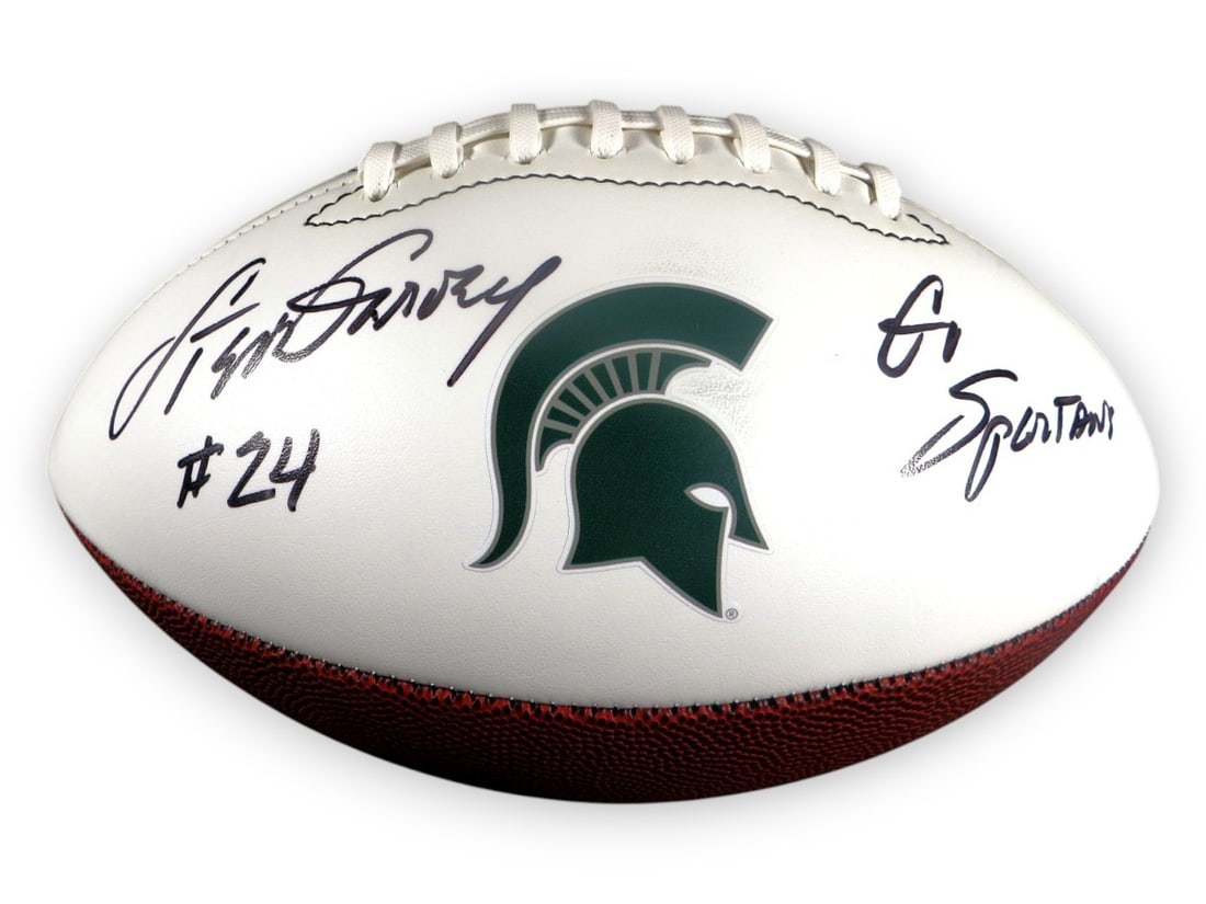 Steve Garvey Autographed Football Michigan State Spartans JSA Certified (1 of 4)