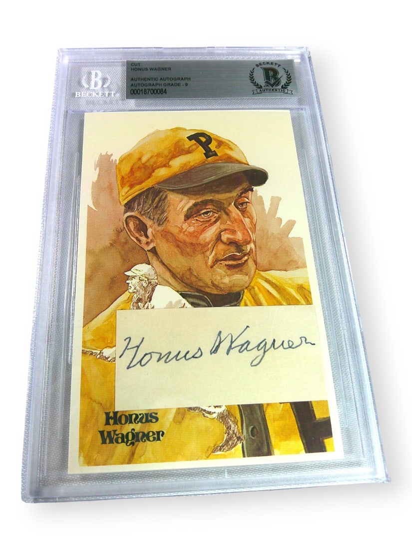 Honus Wagner Cut Signature with Postcard Beckett Authenticated Autograph (1 of 2)