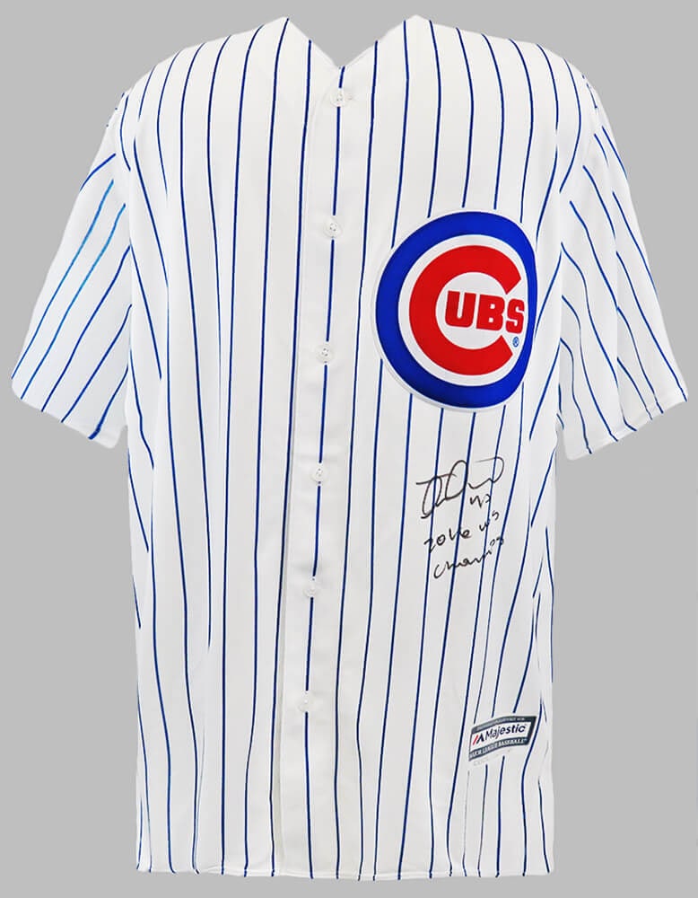 Miguel Montero Signed Cubs Majestic Jersey 2016 WS Champs with COA (1 of 2)