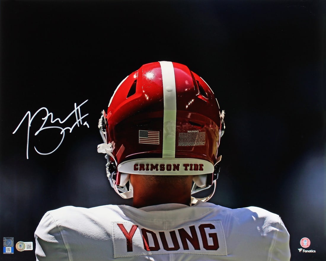 Bryce Young Signed 16x20 Helmet Photo Alabama Crimson Tide BAS Witnessed (1 of 1)