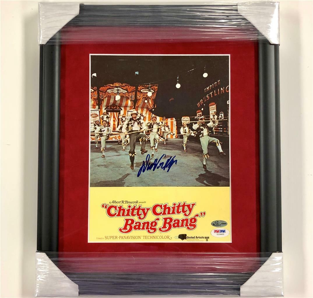 Framed Dick Van Dyke Signed Chitty Chitty Bang Bang Lobby Card PSA/DNA: Framed Dick Van Dyke Signed Chitty Chitty Bang Bang Lobby Card PSA/DNA Add a touch of nostalgia to your collection with this original framed lobby card from the beloved film Chitty Chitty Bang Bang. T