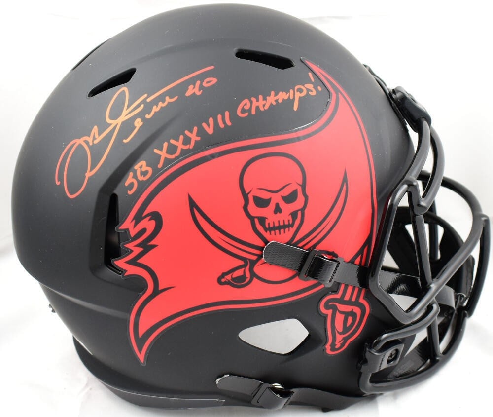Tampa Bay Buccaneers Eclipse Speed Helmet Signed by Mike Alstott Beckett Holo (1 of 5)